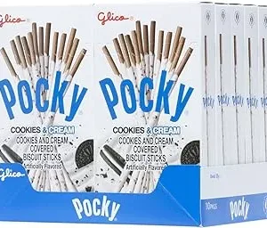 Pocky Cookies & Cream Biscuit Sticks 2.47oz, 10ct