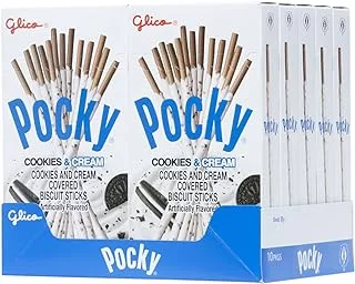 Pocky Cookies & Cream Biscuit Sticks 2.47oz, 10ct