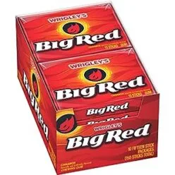 WRIGLEY'S BIG RED Cinnamon Gum 15pcs, 10ct