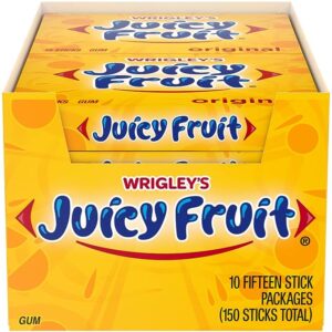 WRIGLEY'S JUICY FRUIT Original Gum 15pcs, 10ct