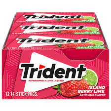 Trident Island Berry Lime Gum 14pcs, 12ct