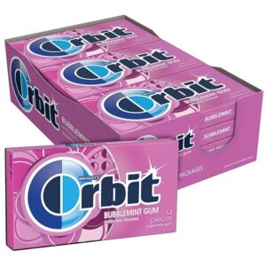 Orbit Bubblemint Gum 14pcs, 12ct