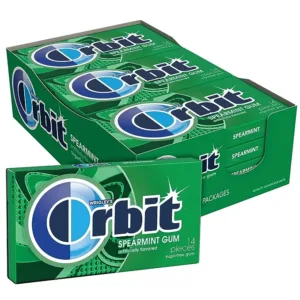 Orbit Spearmint Gum 14pcs, 12ct