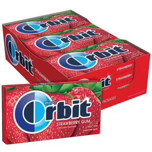 Orbit Strawberry Gum 14pcs, 12ct