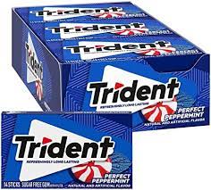Trident Perfect Peppermint Gum 14pcs, 12ct