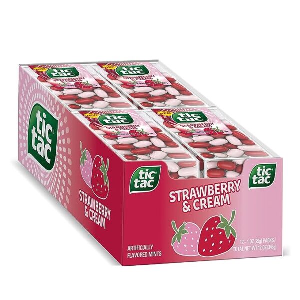 Tic Tac Strawberry & Cream Mints 1oz, 12ct