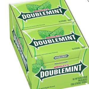 WRIGLEY'S DOUBLEMINT Gum 15pcs, 10ct