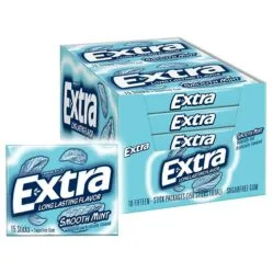 Extra Smooth mint Gum 15pcs, 10ct