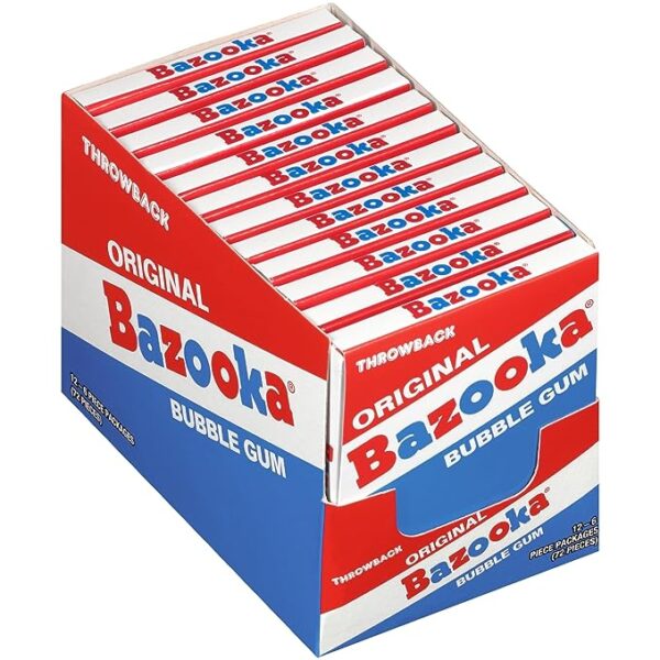 Bazooka Original Gum 6pc, 12ct