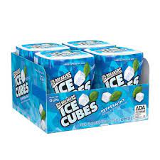 ICE BREAKERS ICE CUBES Peppermint Gum 40pcs, 4ct