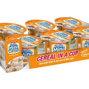 Kellogg's Frosted Mini Wheats Cereal Cups 2.5oz, 6ct