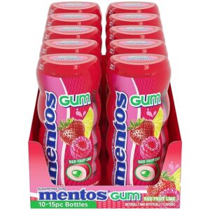 Mentos Red Fruit Lime Gum 15pcs, 10ct