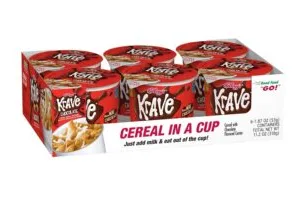 Kellogg's Krave Chocolate Cereal Cups 1.87oz, 6ct