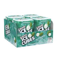 ICE BREAKERS ICE CUBES Wintergreen Gum 40pcs, 4ct