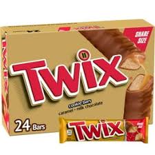 Twix Caramel Cookie Chocolate Candy Bars Share Size 3.02oz, 24ct